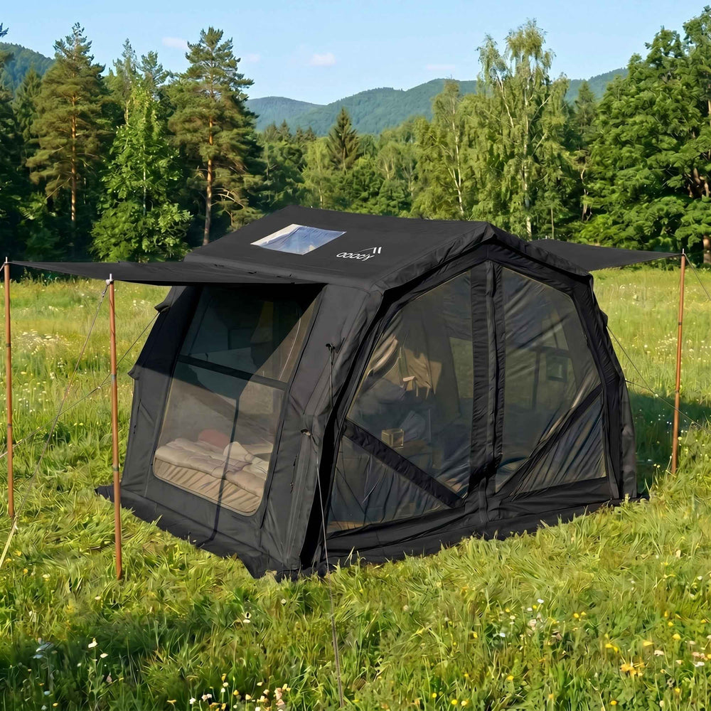 RBM Outdoors Coody 10.0 PRO Black Premium Inflatable Canvas Tent for 2–4 Campers