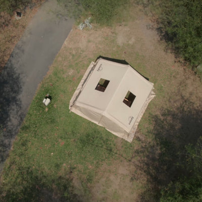 RBM Outdoors Coody 10.0 Beige+Ground Sheet PVC+Carpet+Electric Pump