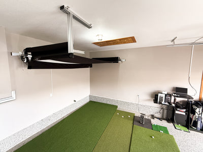 The SportScreen Golf Studio Vanish 11 Retractable Golf Simulator Enclosure