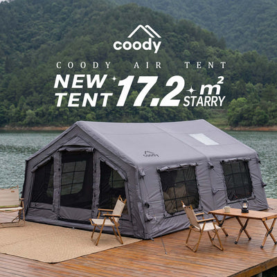 RBM Outdoors Coody 17.2 (Koala-7) Gray Inflatable Tent House for Camping (2-10 person)