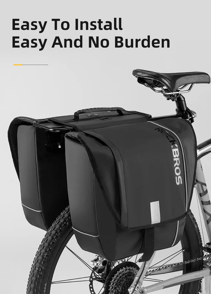 Birch ROCKBROS Super 30-Litre Bicycle Saddlebags in Black