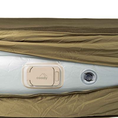 RBM Outdoors Coody Air Mattress Green King (197×184×35 cm) – Premium Air Bed with Built-in Pump
