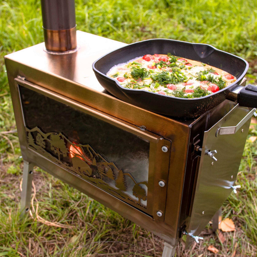 RBM All-Seasons tent Hexagon for 2-9 person + Wood Stove Caminus M