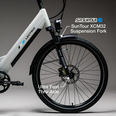 Lectric XPress2 Stratus White Cruiser eBike