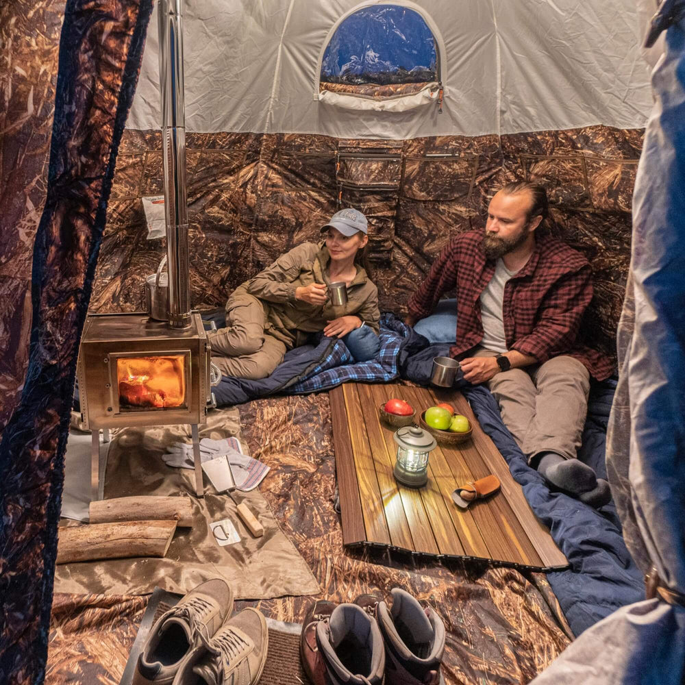 RBM All-Seasons tent UP-2 Mini for 1-3 person + Wood Stove Caminus S
