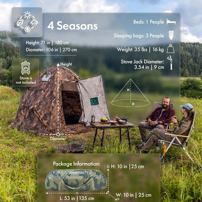 RBM All-Seasons tent UP-2 mini for 1-3 person