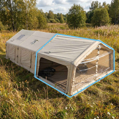 RBM Outdoors Coody AirTarp Beige - Inflatable Canopy for Tent 17.2, 13.6, Hub, 10.0