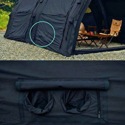 RBM Outdoors Coody Familia AirTent 17.2 Pro Black - Inflatable Tent for Camping (2-10 Person)