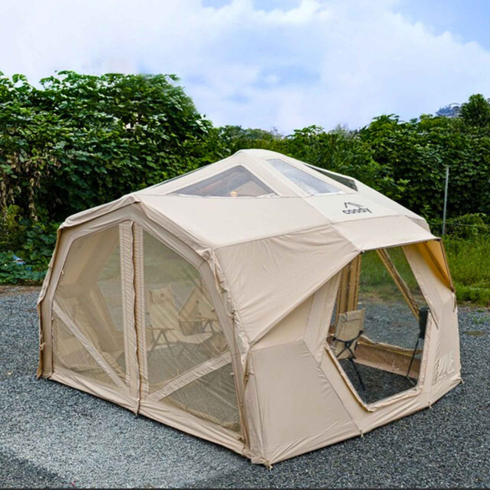 RBM Outdoors Coody Hub Pro Beige- Inflatable Tent for Camping (2-6 Person)