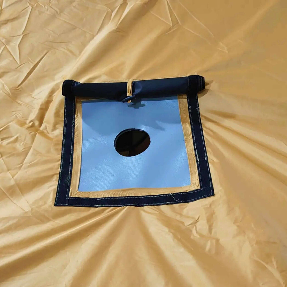 RBM Panda Large Sunny Beige + Stove Caminus M - Inflatable Tents for Camping with Stove
