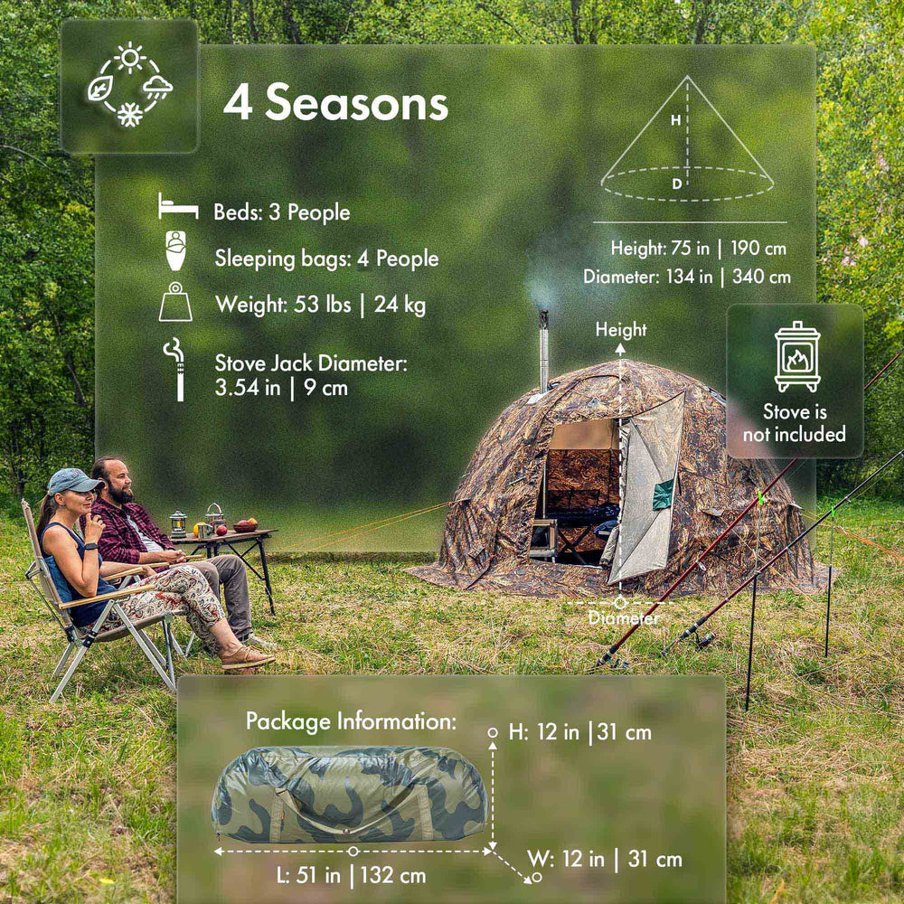 RBM All-Seasons tent UP-2 for 2-4 person
