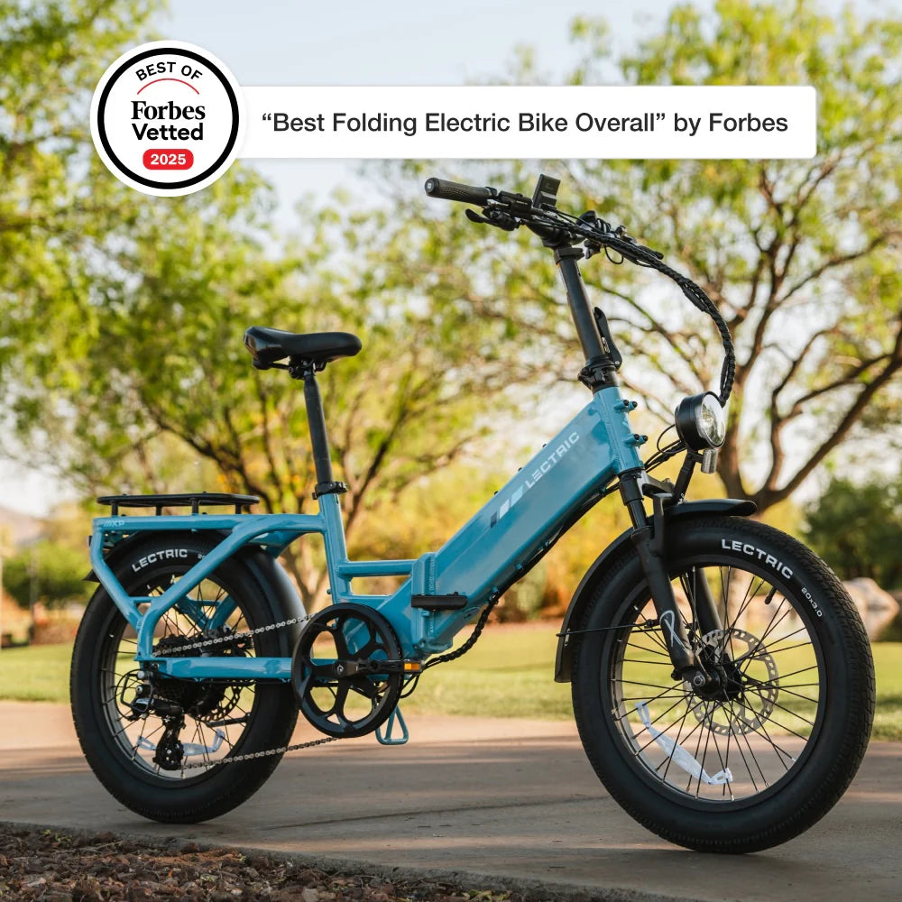 e bike klapprad bluewheel Lectric XP4 750 Step-Thru Raindrop Blue eBike – Big Horn Golfer