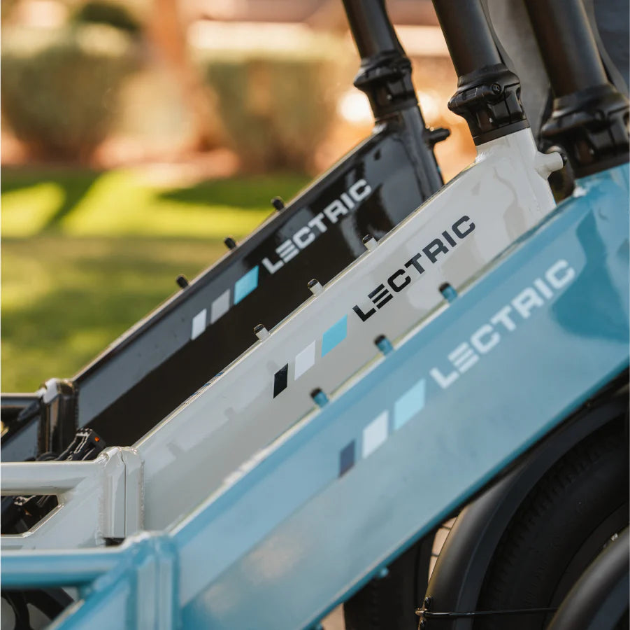 Lectric XP4 750 Step-Thru Raindrop Blue eBike