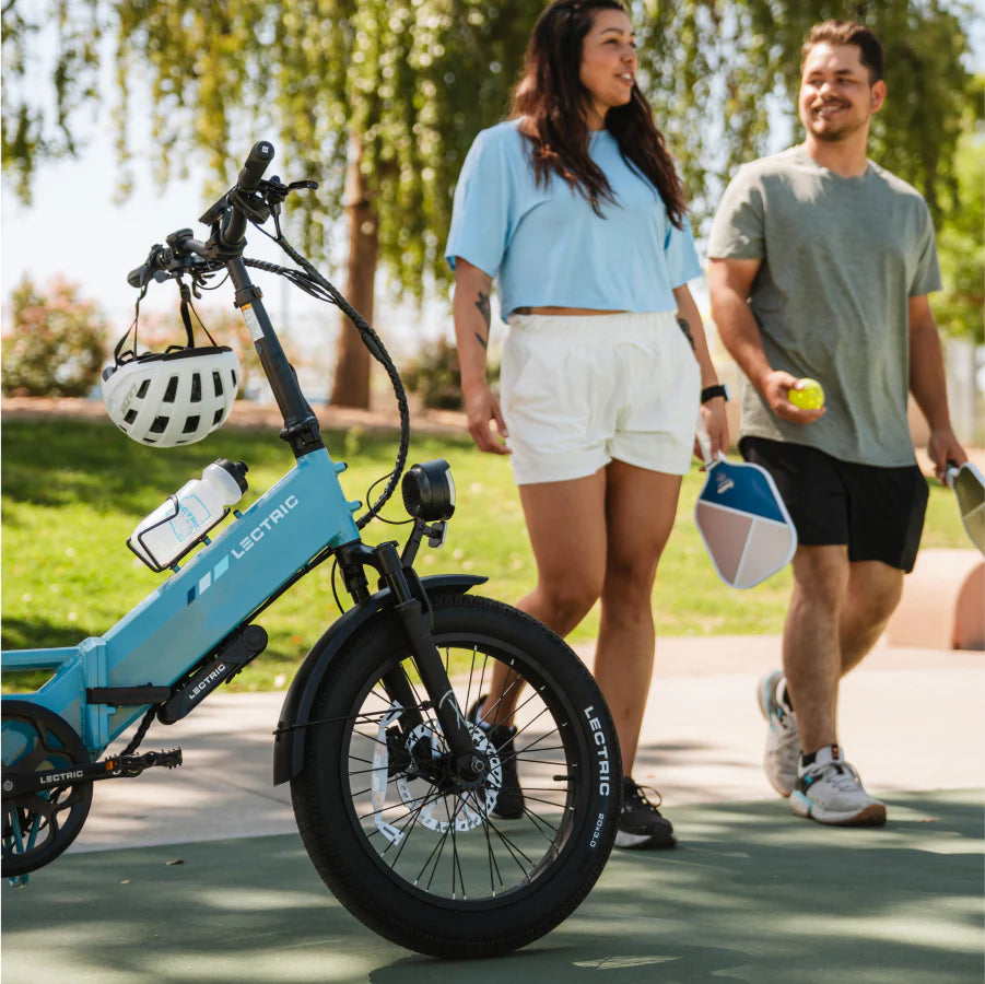 Lectric XP4 750 Step-Thru Raindrop Blue eBike