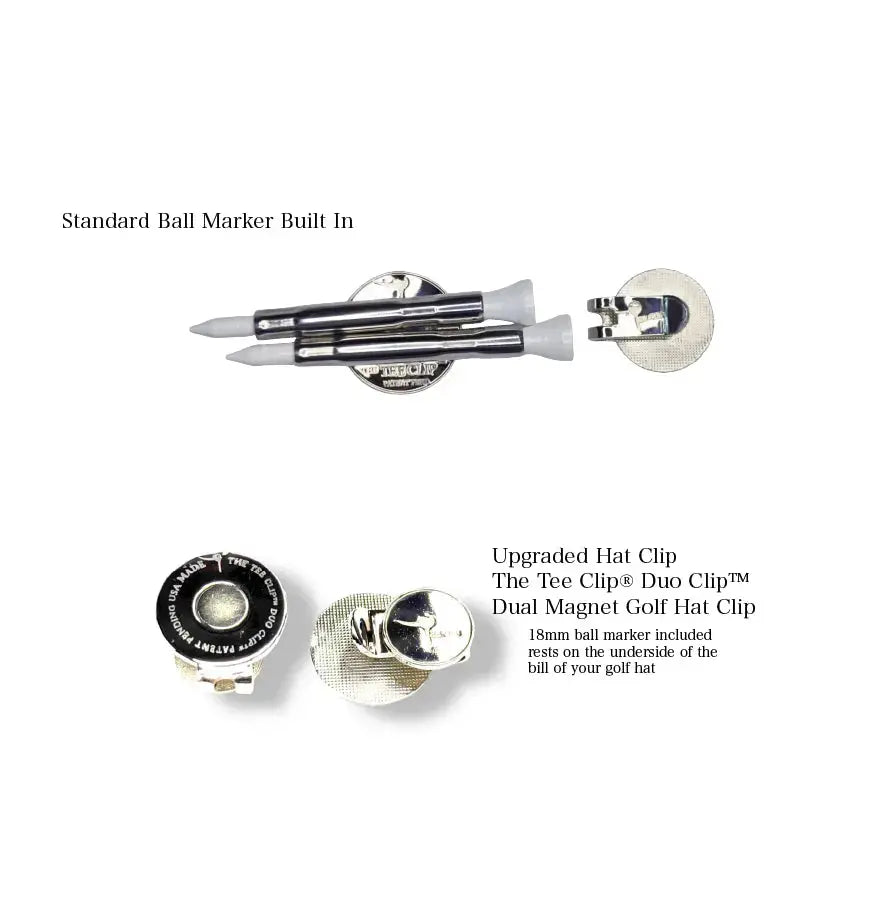 The Tee Clip: USA Made | Magnetic Golf Multi Tool - Golf Tee Holder, Ball Marker, Putting Alignment & Divot Repair