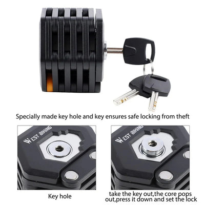 Birch Bicycle Key Folding Lock