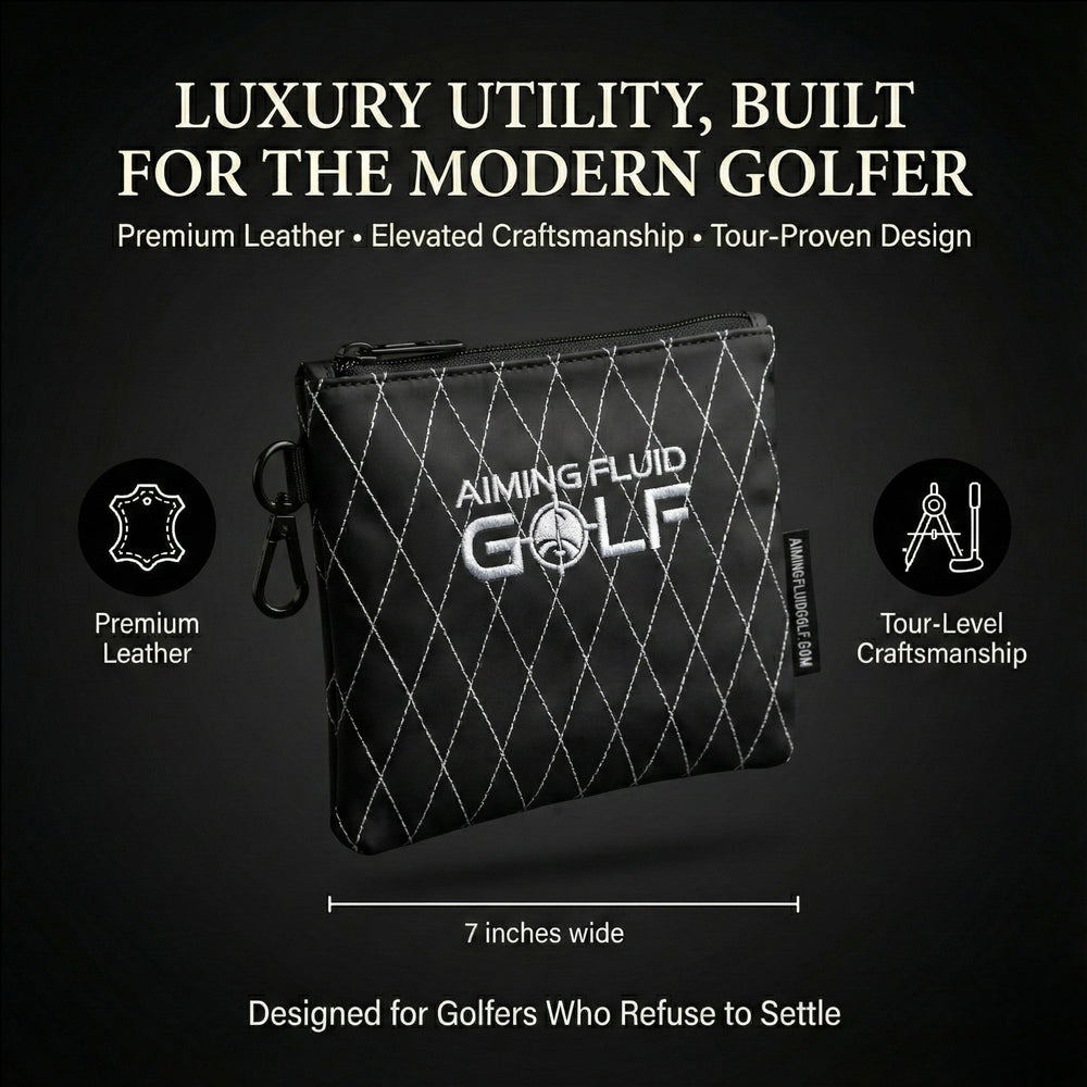 Aiming Fluid Golf - Leather Golf Utility Pouch – Premium Leather