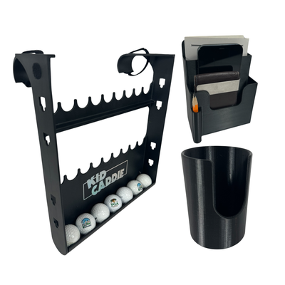 Kid Caddie Golf Back Nine Bundle - Kid Caddie, Organizer and Cup Holder Accessory Bundle
