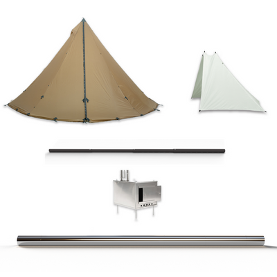 Seek Outside 8 Person Tipi | Stove | Liner | Hot Tent Bundle