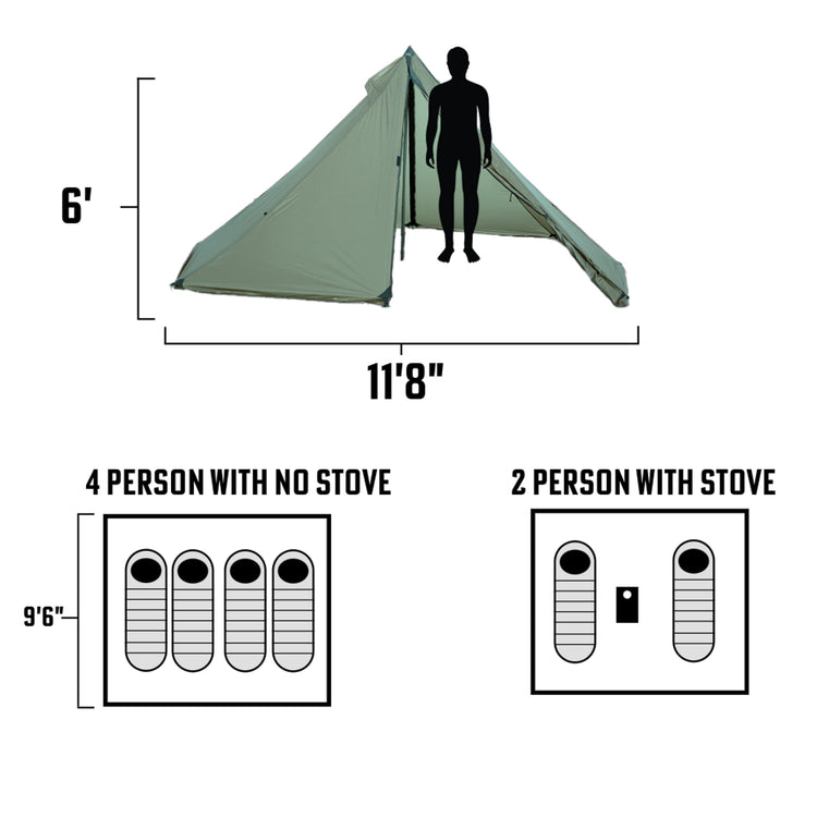 Seek Outside Cimarron Light | Stove | Liner | Hot Tent Bundle