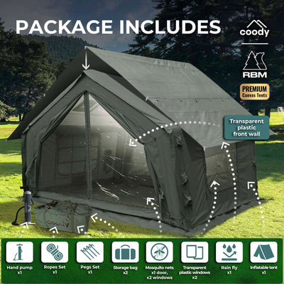 Coody 10 | Rbm Outdoors Inflatable Tent for 2-4 person (Forest Green)