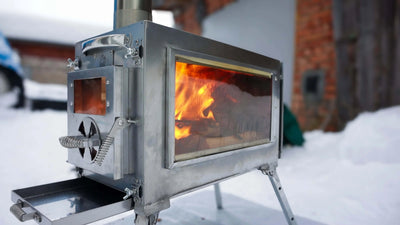 RBM Outdoors Small Wood Stove With Fire-Resistant Glass "Caminus S"