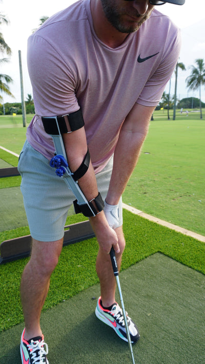 Right Angle V2 Golf Swing Elbow Brace – Backswing Trainer for Trail Arm Position
