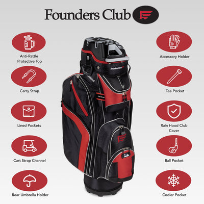 Founders Club 3rd Generation Premium Organizer 14 Way Golf Cart Bag - Aegean Blue