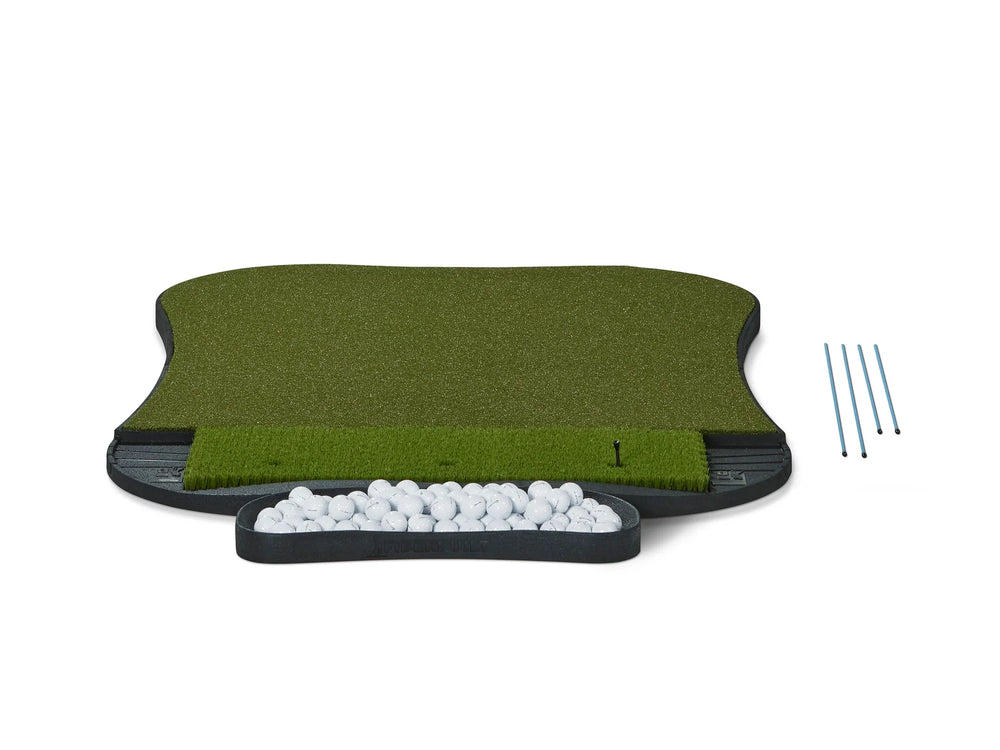 Fiberbuilt Grass Series Hourglass Pro Studio Golf Mat - Single Hitting