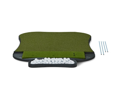 Fiberbuilt Grass Series Hourglass Pro Studio Golf Mat - Single Hitting