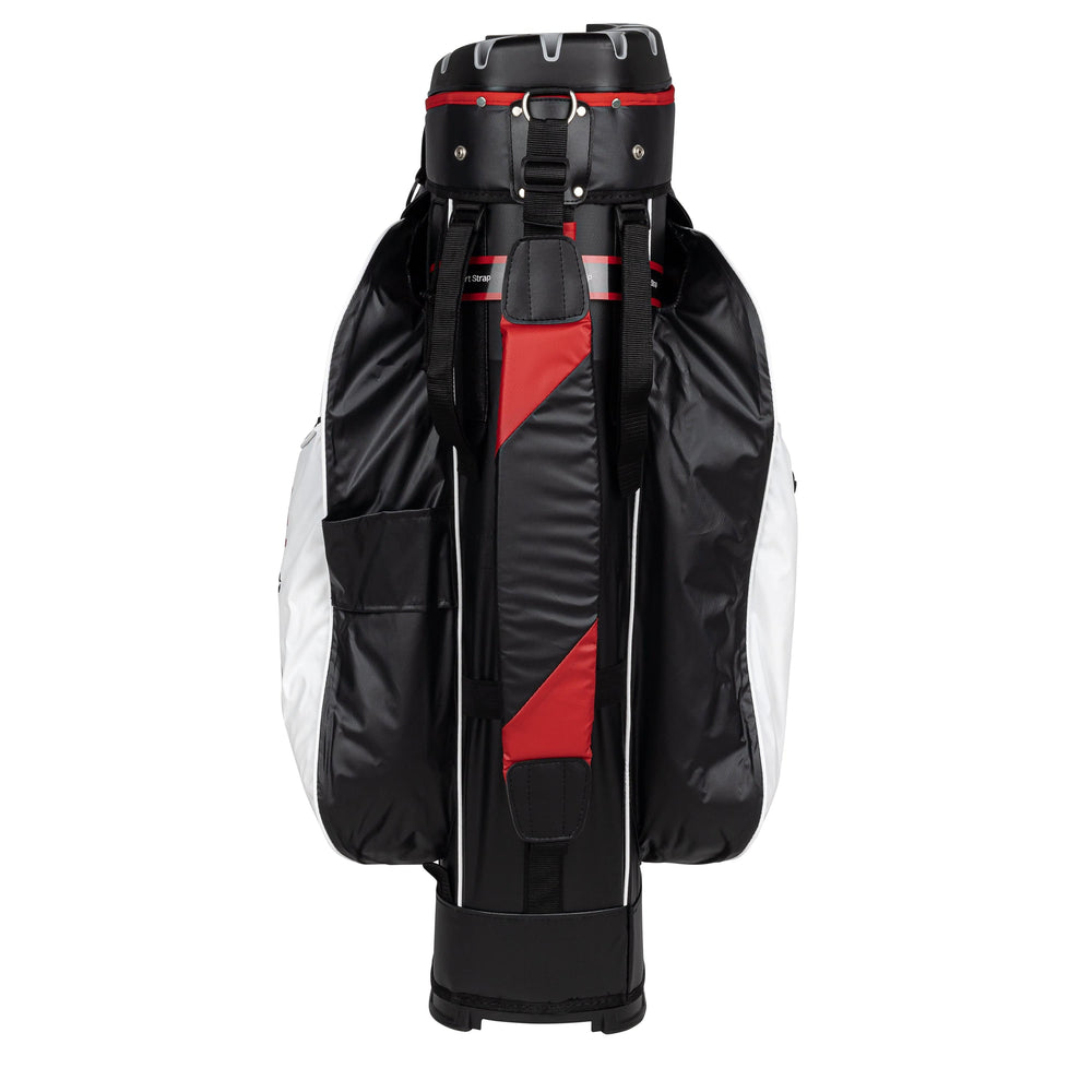 Founders Club 3rd Generation Premium Organizer 14 Way Golf Cart Bag - White/Red Waterproof