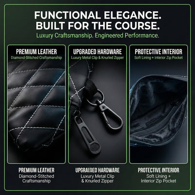 Aiming Fluid Golf - Leather Golf Utility Pouch – Premium Leather