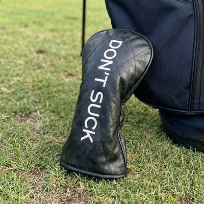 Aiming Fluid Golf - Don’t Suck™ Driver Headcover — Premium Black Diamond Quilted Fit (460cc)