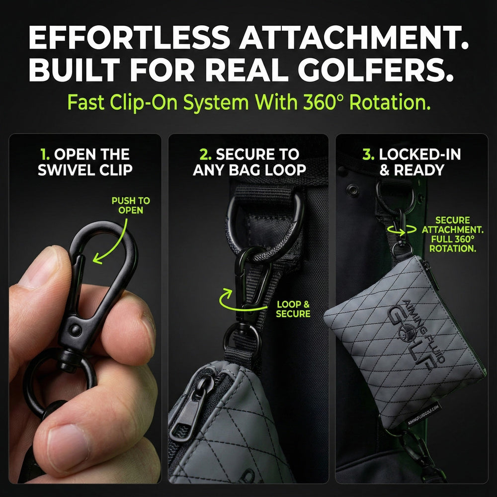 Aiming Fluid Golf - Leather Golf Utility Pouch – Premium Leather