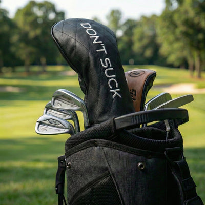 Aiming Fluid Golf - Don’t Suck™ Driver Headcover — Premium Black Diamond Quilted Fit (460cc)