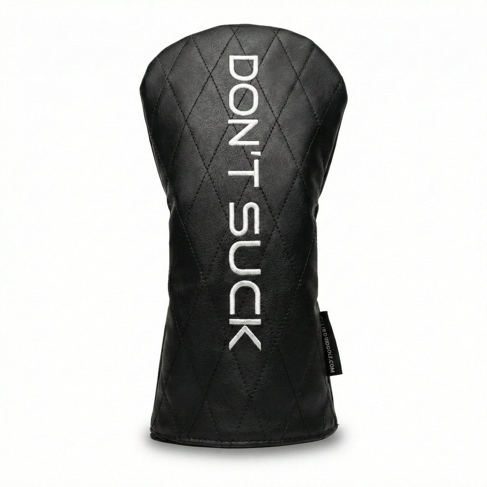 Aiming Fluid Golf - Don’t Suck™ Driver Headcover — Premium Black Diamond Quilted Fit (460cc)