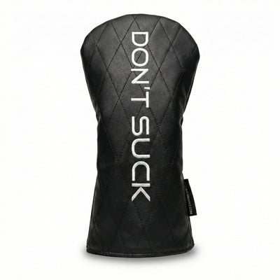 Aiming Fluid Golf - Don’t Suck™ Driver Headcover — Premium Black Diamond Quilted Fit (460cc)