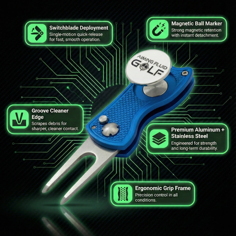 Aiming Fluid Golf - Foldable Metal Divot Tool