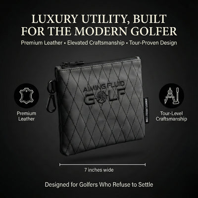 Aiming Fluid Golf - Leather Golf Utility Pouch – Premium Leather
