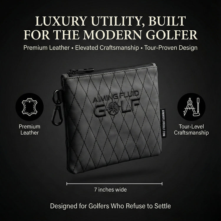 Aiming Fluid Golf - Leather Golf Utility Pouch – Premium Leather