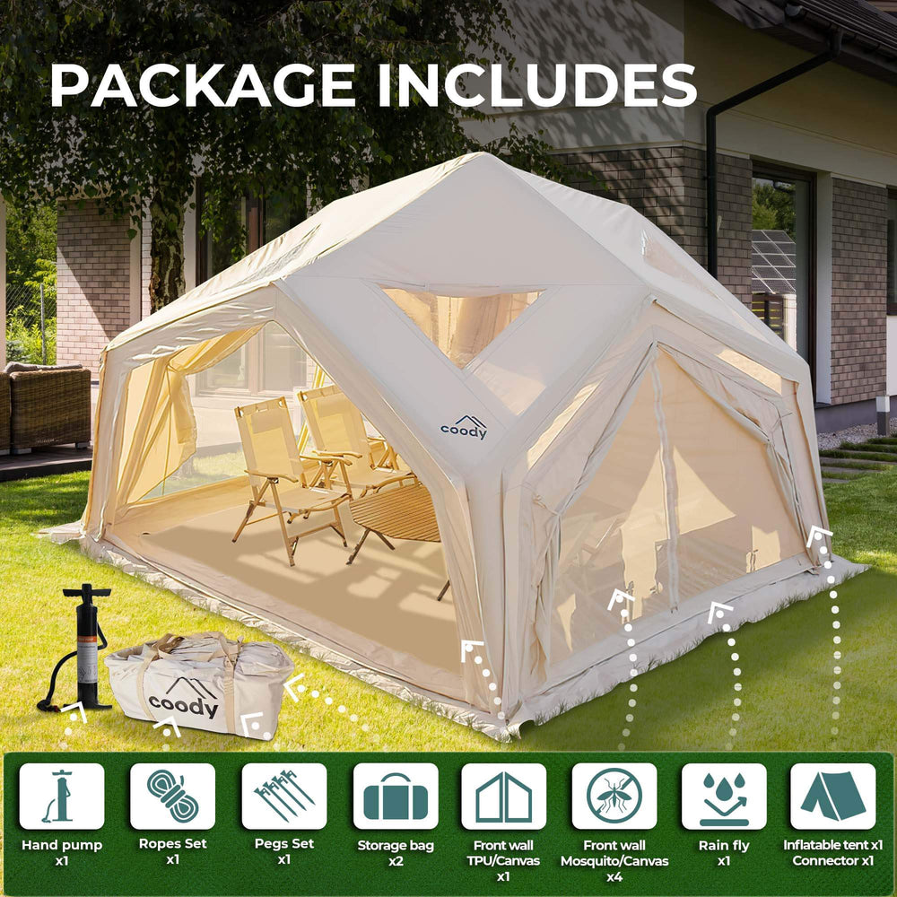 Coody | RBM Hub Inflatable Tent for 2-6 Person (Beige)