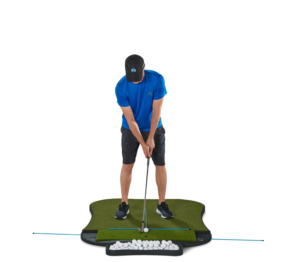 Fiberbuilt Grass Series Hourglass Pro Studio Golf Mat - Single Hitting