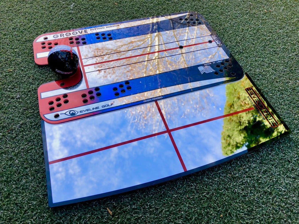 EyeLine Golf Shoulder Mirror - Groove and Putting Alignment Mirror (small)