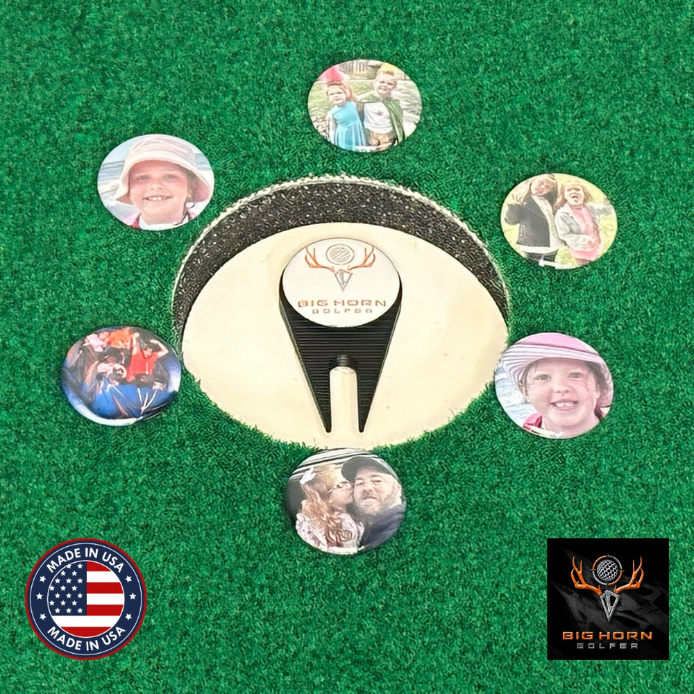 Custom Magnetic Golf Ball Markers - Set of 6