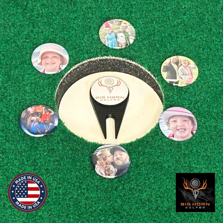 Custom Magnetic Golf Ball Markers- Set of 6