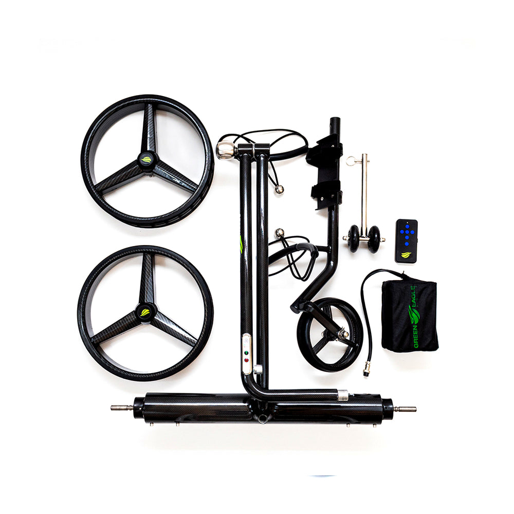 Green Eagle Golf Aria Carbon Remote Electric Golf Push Cart