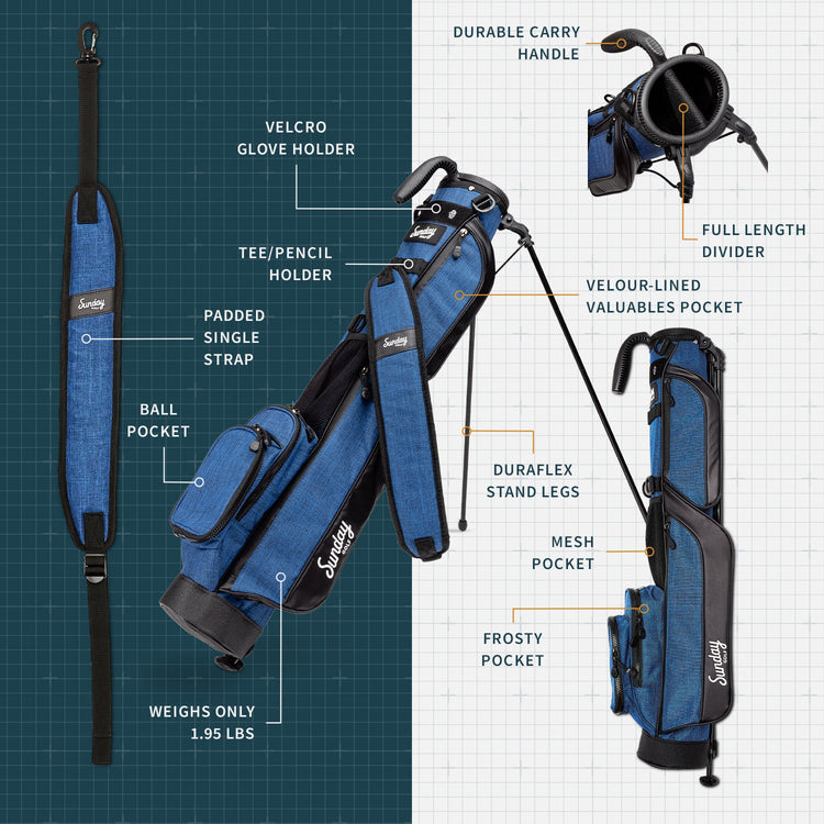 The Loma | Cobalt Blue Par 3 Bag