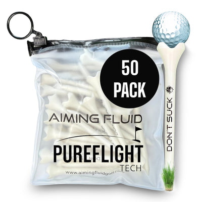 Aiming Fluid Golf - DON’T SUCK™ Golf Tees – PureFlight™ 4-Prong Design (50-Pack)