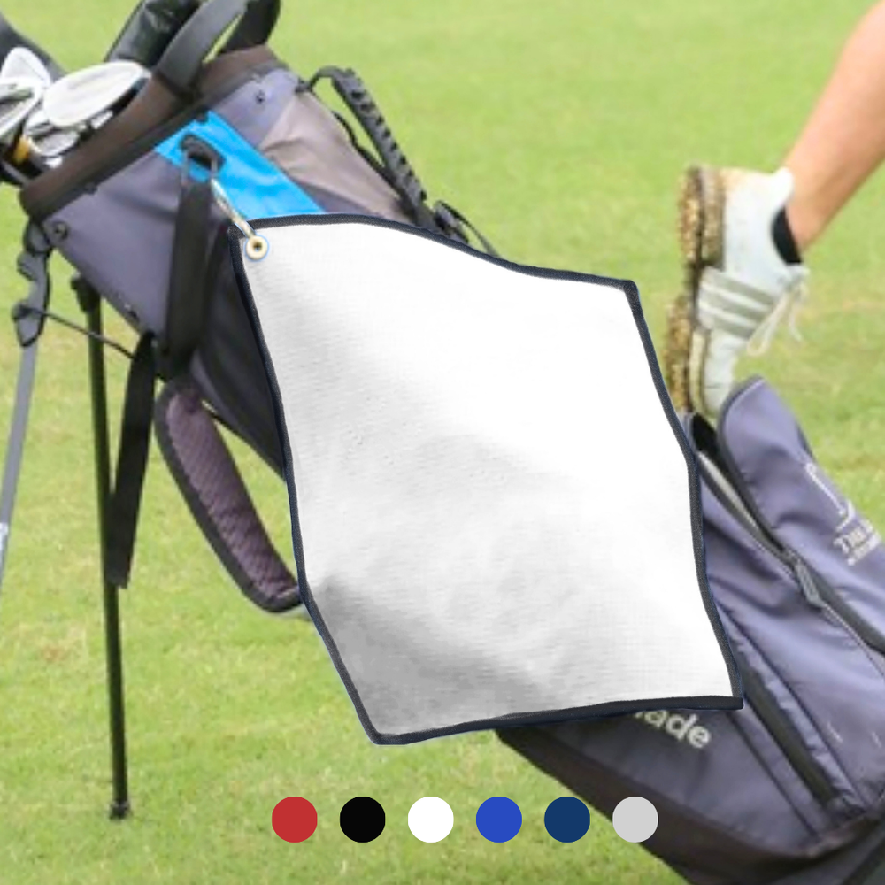 Small Microfiber Waffle Golf Towel: Corner Grommet & Hook Pack of 3