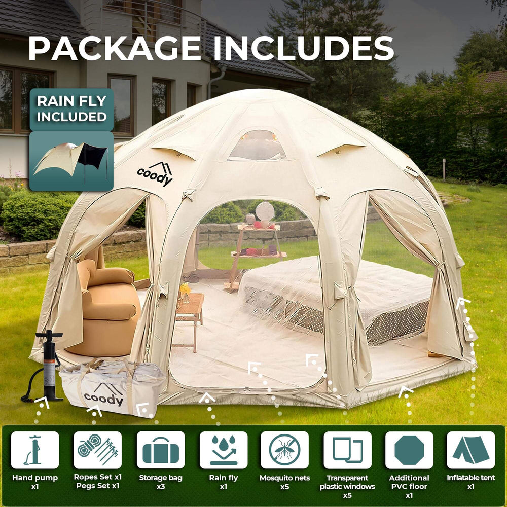 Coody Dome | RBM Outdoors Octopus - Inflatable tent for 2-4 person (Beige)